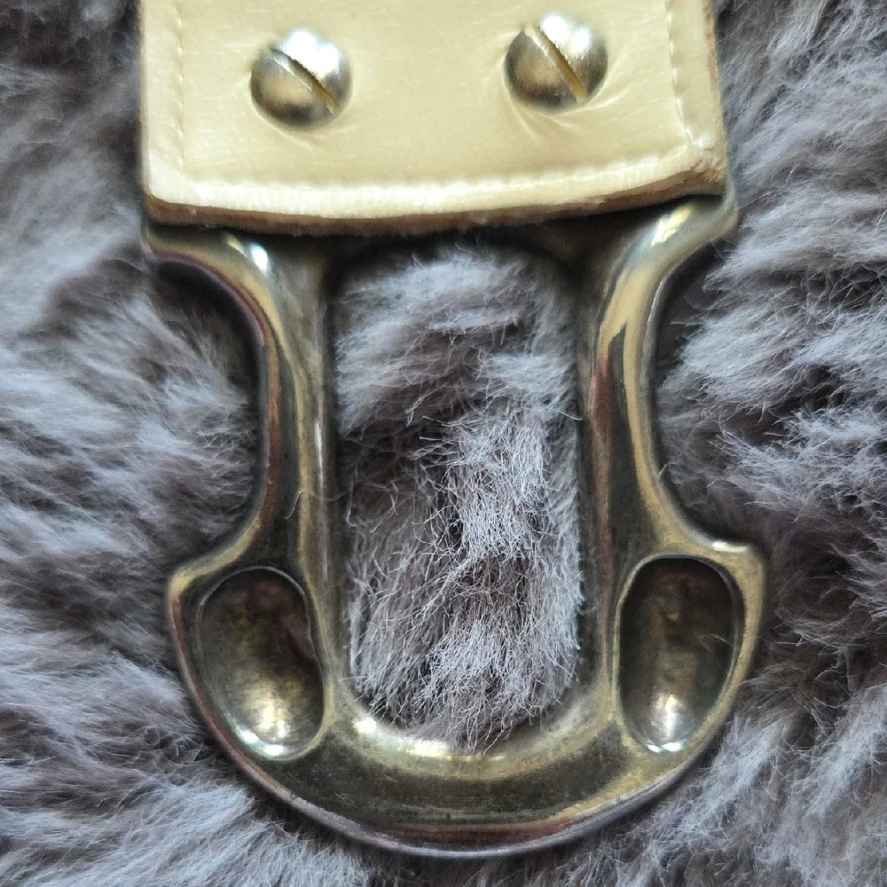 VTG Statement mixed-metal leather stud belt by Bijoux Medici signed J.Blumenthal